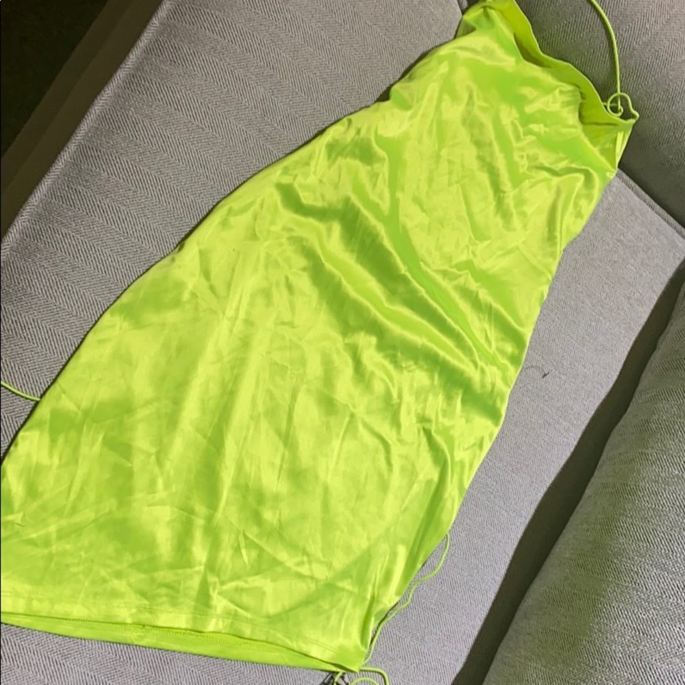 Bright satin dress